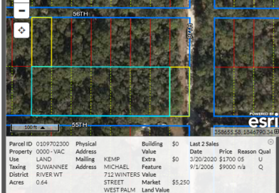 .64 acre – over 1/2 acre – Levy County, Florida  land for sale by owner