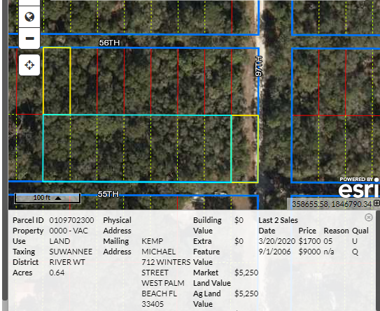 .64 acre – over 1/2 acre – Levy County, Florida  land for sale by owner