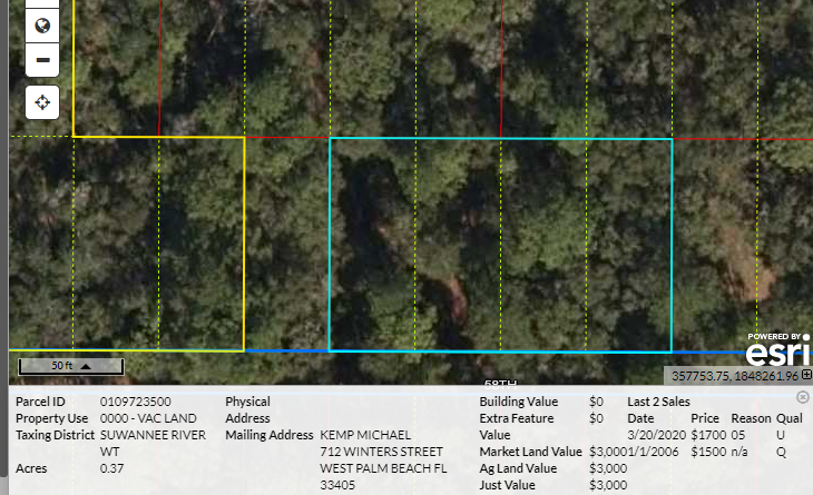 .37 acres (over 1/3 acre) Florida land for sale by owner